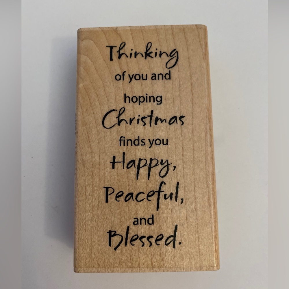 Paper Inspirations G10192 Peaceful & Blessed rubber stamp